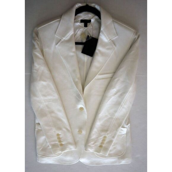 ATM Anthony Thomas Melillo AW1924 Women Sz 4 Chalk White Double Face Blazer - Picture 15 of 16